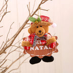 Ornament Plush Snowman Gold Hanging Loop