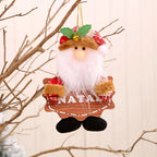 Ornament Plush Snowman Gold Hanging Loop
