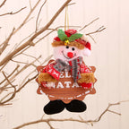 Ornament Plush Snowman Gold Hanging Loop