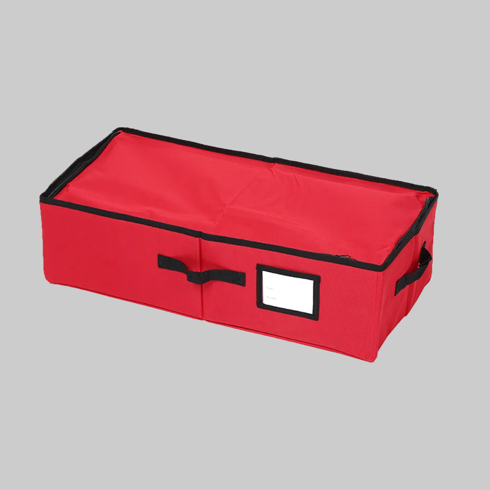 Ornament Storage Box Adjustable Dividers Holds 72 Ornaments