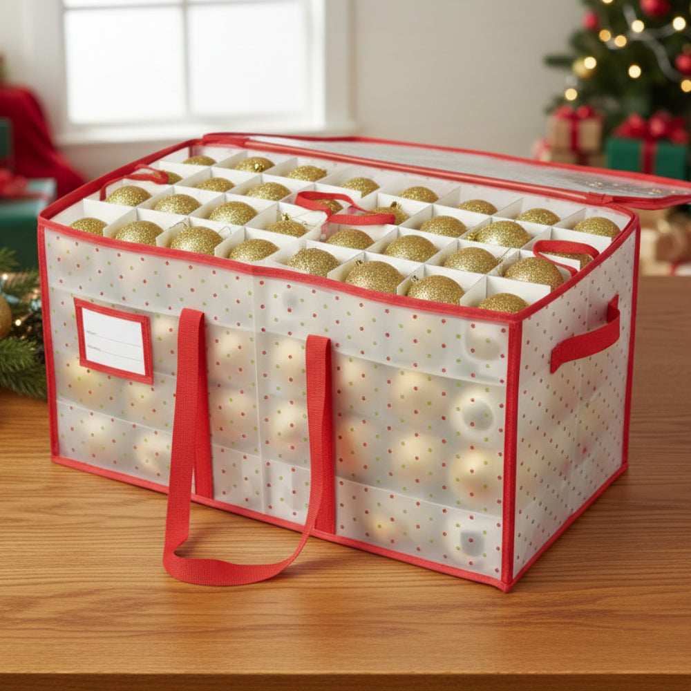 Ornament Storage Case Waterproof Holds 128