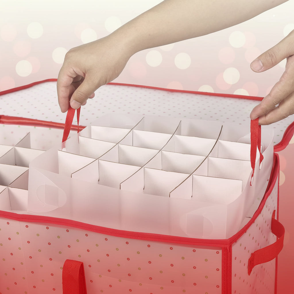 Ornament Storage Case Waterproof Holds 128