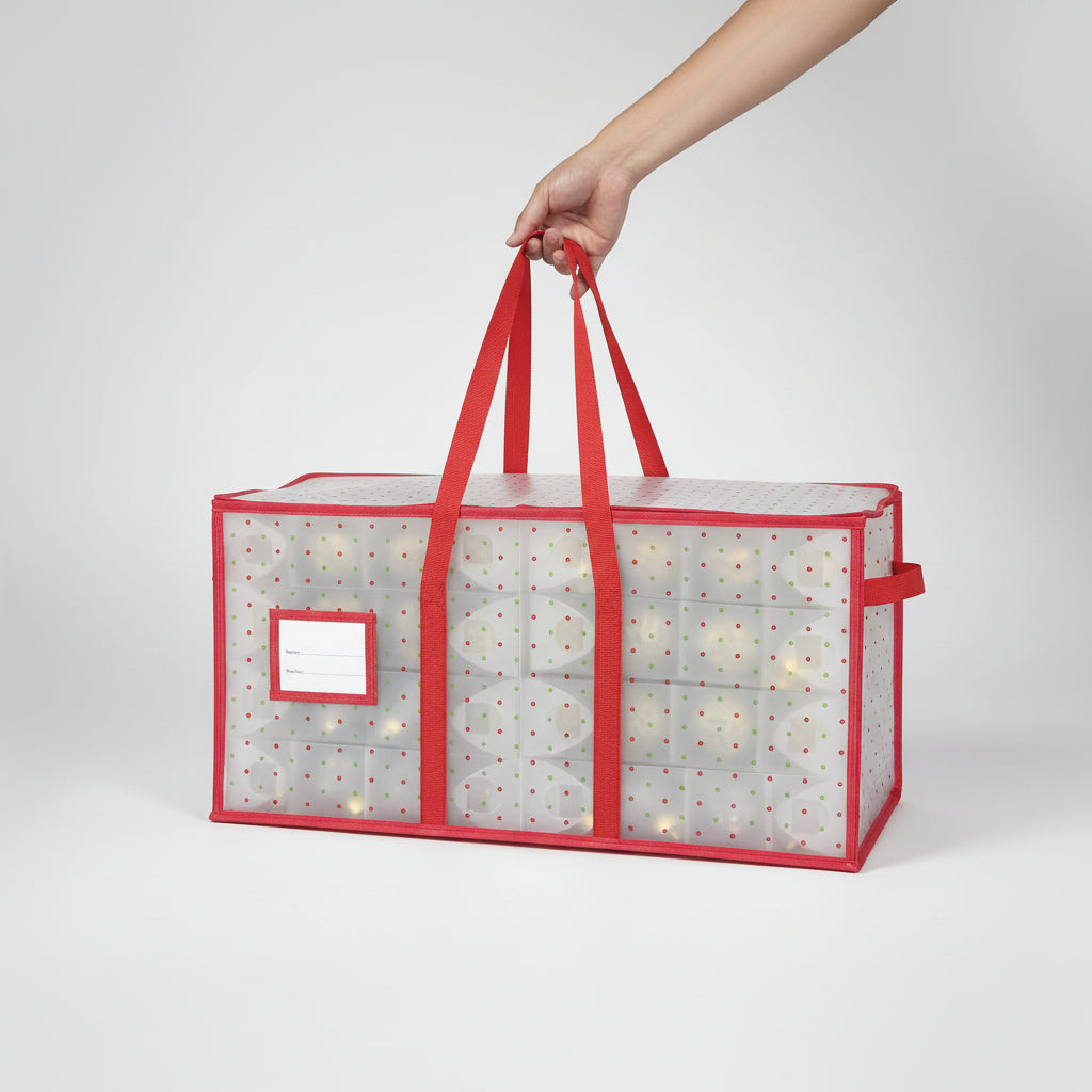 Ornament Storage Case Waterproof Holds 128