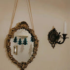 Ornate Vintage Wrought Iron Candle Wall Sconce