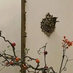 Ornate Vintage Wrought Iron Candle Wall Sconce