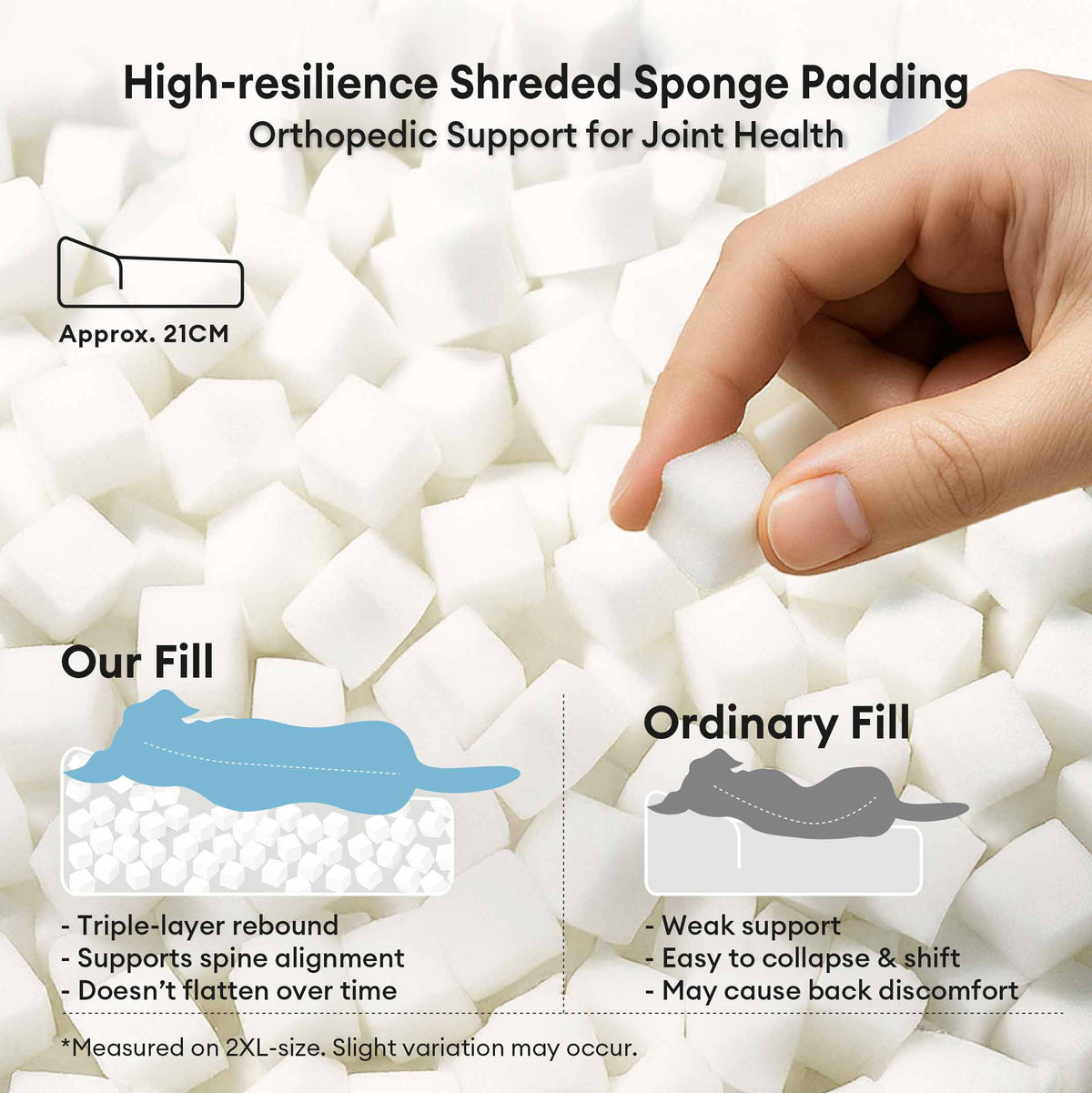 Orthopedic Dog Bed Spine-Protecting Scratch-Resistant