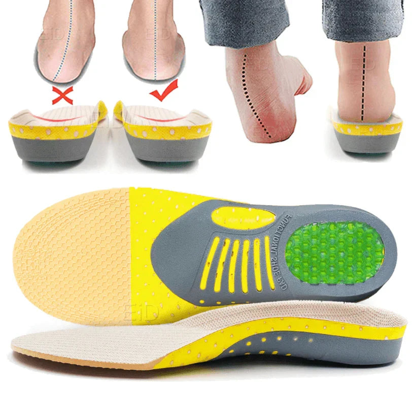 Orthopedic Insoles Ergonomic Arch & Heel Support Gel Cushioning