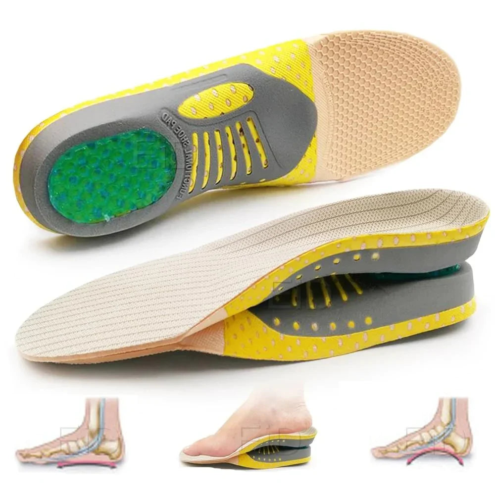 Orthopedic Insoles Ergonomic Arch & Heel Support Gel Cushioning