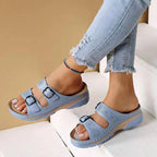Orthopedic Sandals Adjustable Buckle Straps Contoured Footbed & EVA Sole