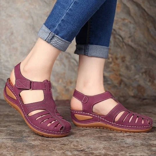 Orthopedic Sandals Adjustable Toe Corrector & Arch Support Soft Leather