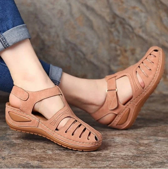 Orthopedic Sandals Adjustable Toe Corrector & Arch Support Soft Leather