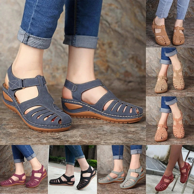 Orthopedic Sandals Adjustable Toe Corrector & Arch Support Soft Leather