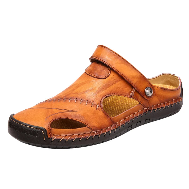 Orthopedic Sandals Split Leather Slip-Resistant Sole