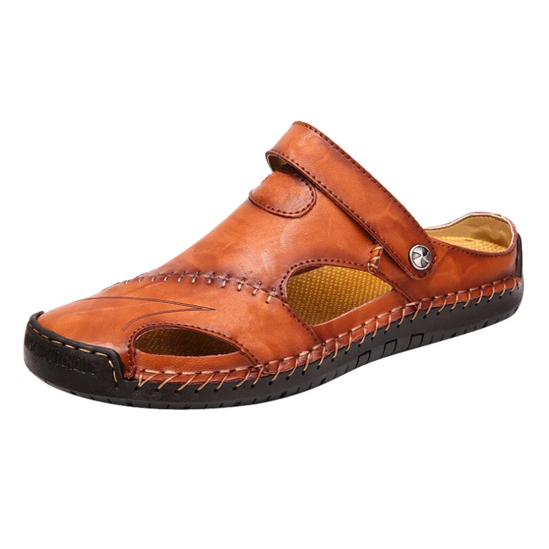 Orthopedic Sandals Split Leather Slip-Resistant Sole