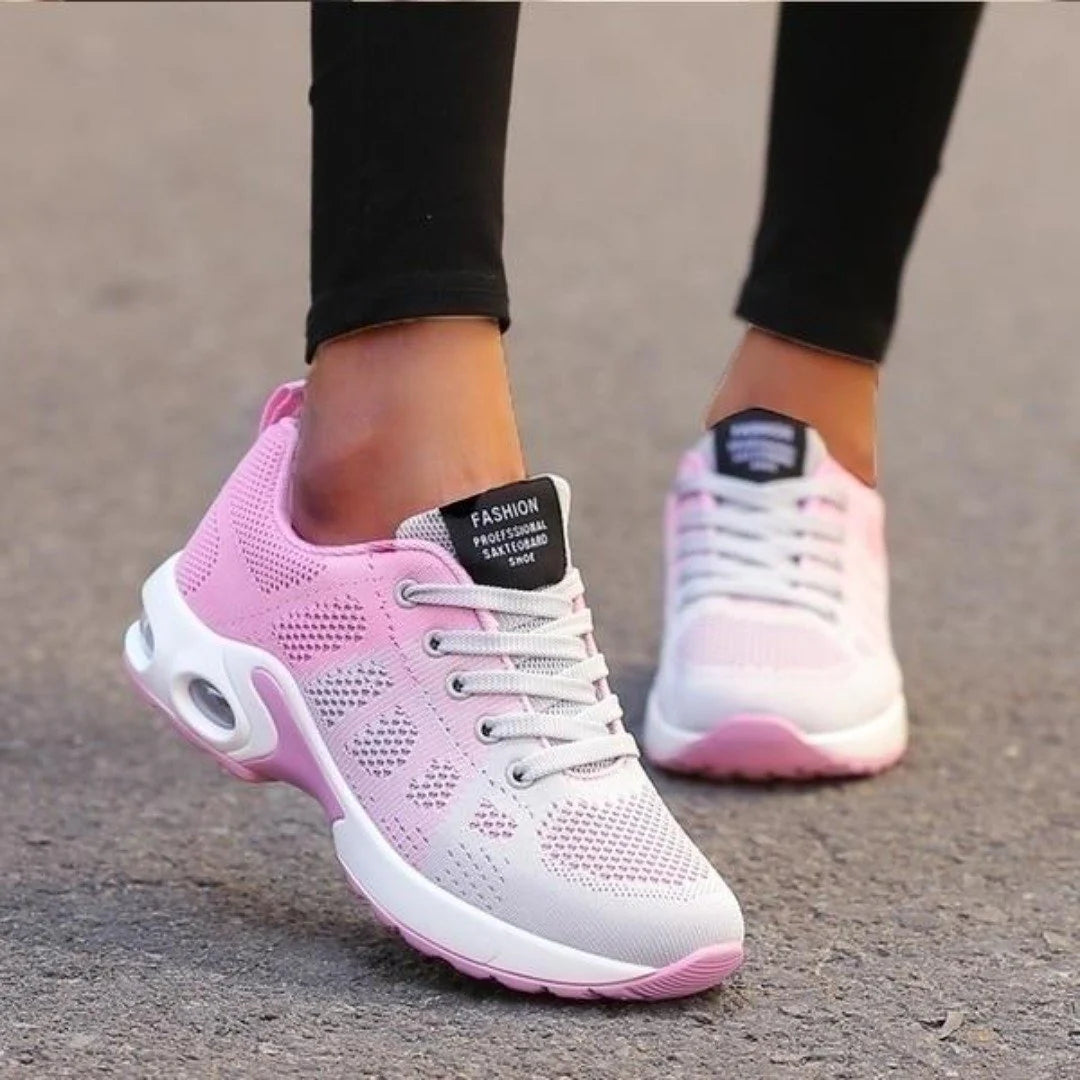 Orthopedic Sneakers Breathable Cushioned Sole Elevated Heel
