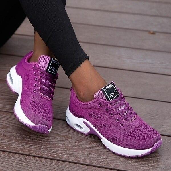 Orthopedic Sneakers Breathable Cushioned Sole Elevated Heel