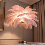 Ostrich Feather USB-Powered Adjustable Color Temperature Table Lamp
