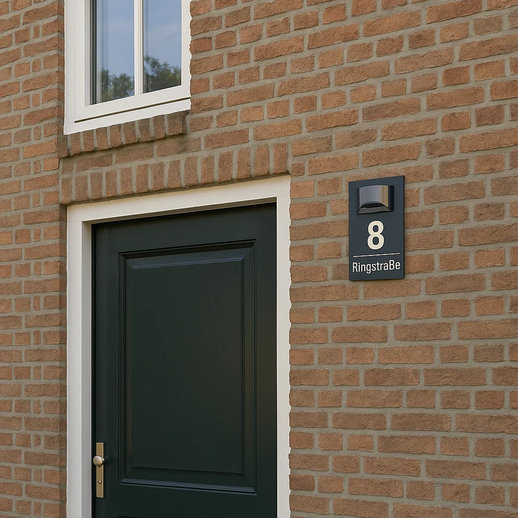 Outdoor Address Sign Solar-Powered LED Floating 3D Effect