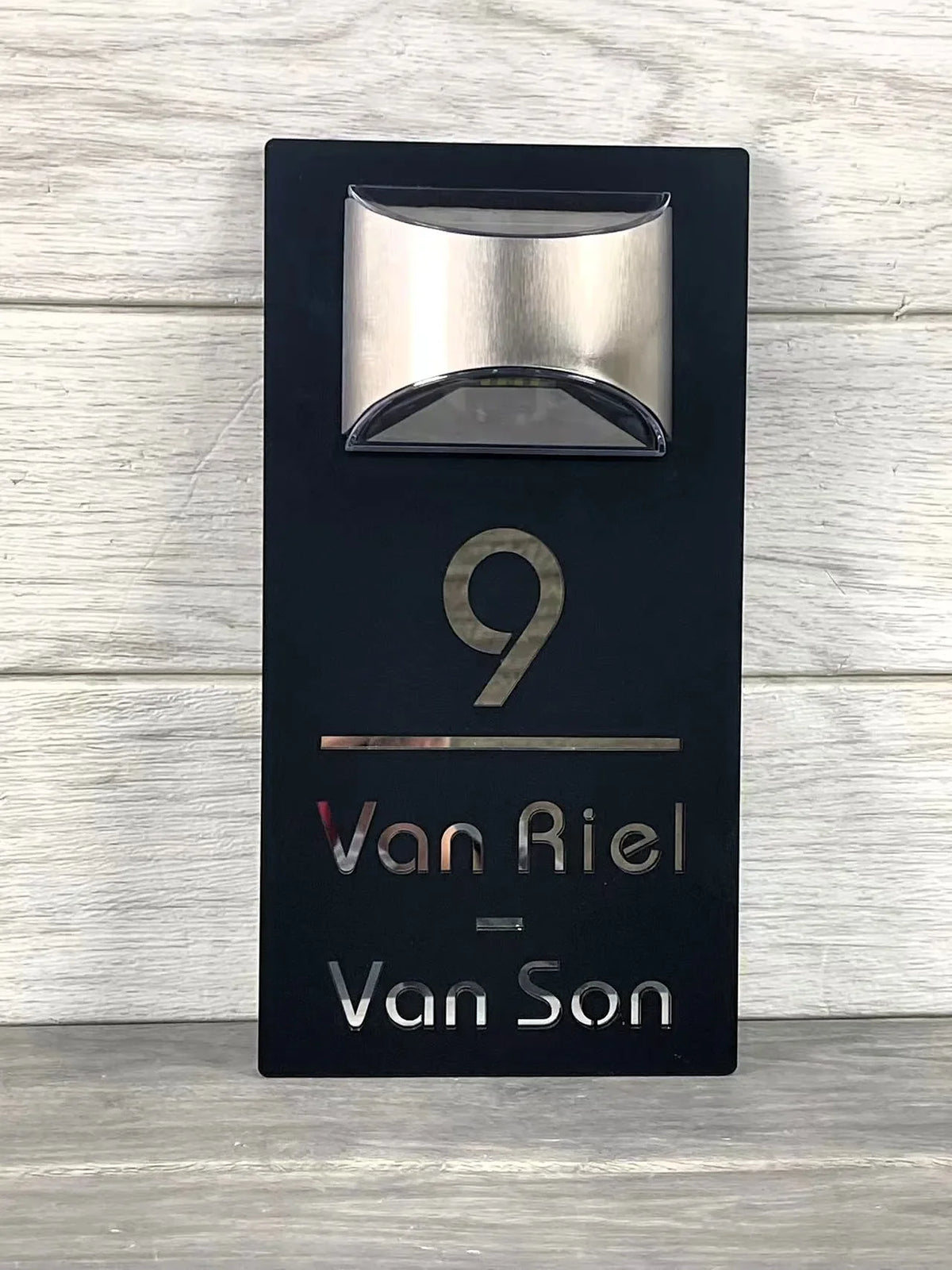 Outdoor Address Sign Solar-Powered LED Floating 3D Effect