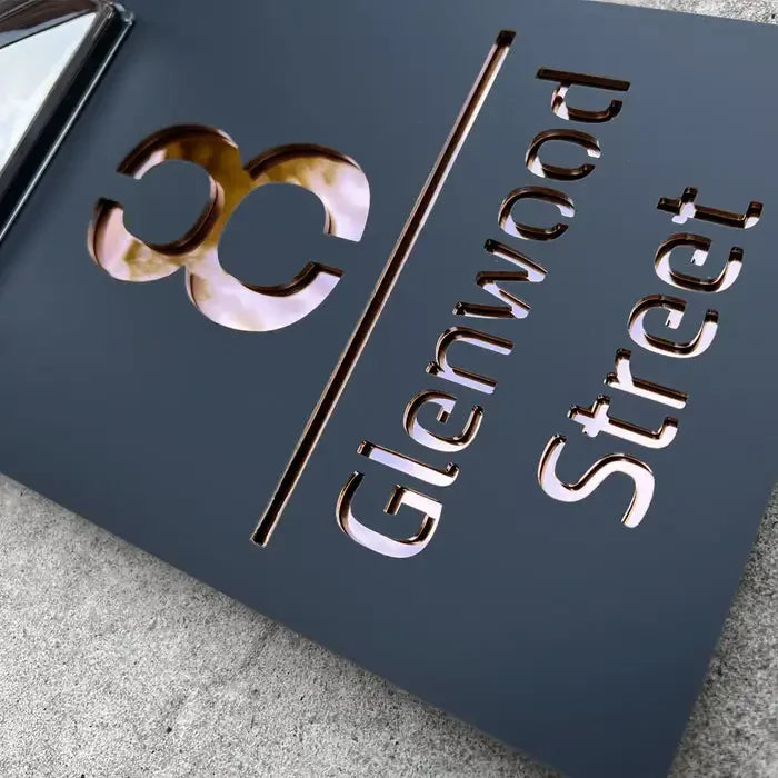 Outdoor Address Sign Solar-Powered LED Floating 3D Effect