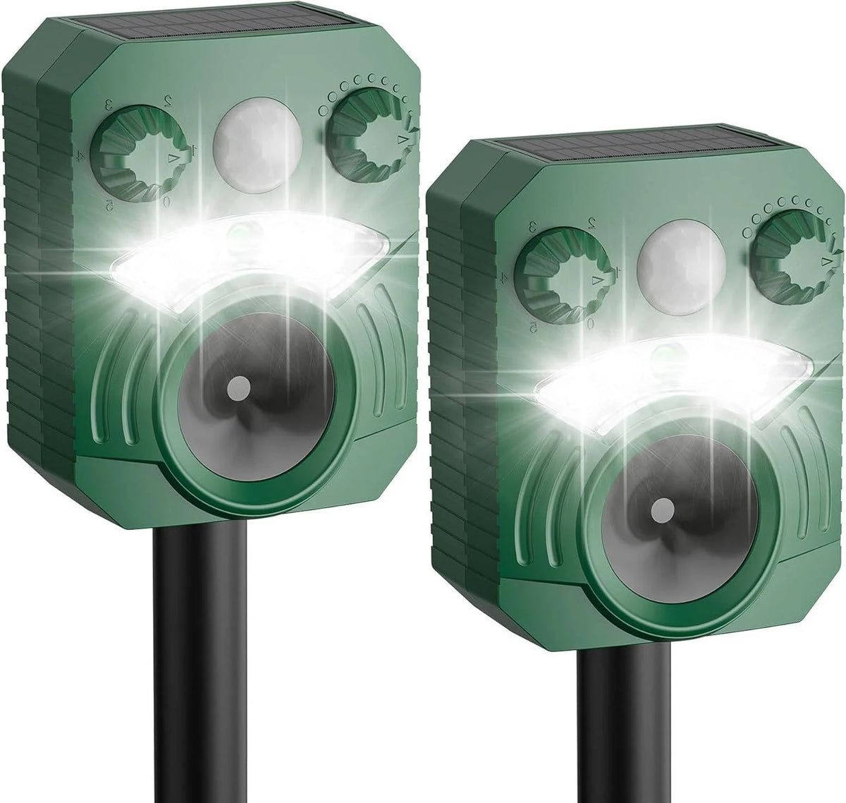 Outdoor Animal Deterrent Motion-Activated Ultrasonic & Strobe