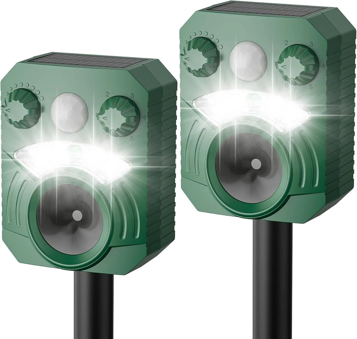 Outdoor Animal Deterrent Motion-Activated Ultrasonic & Strobe