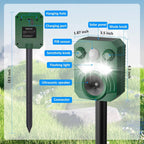 Outdoor Animal Deterrent Motion-Activated Ultrasonic & Strobe