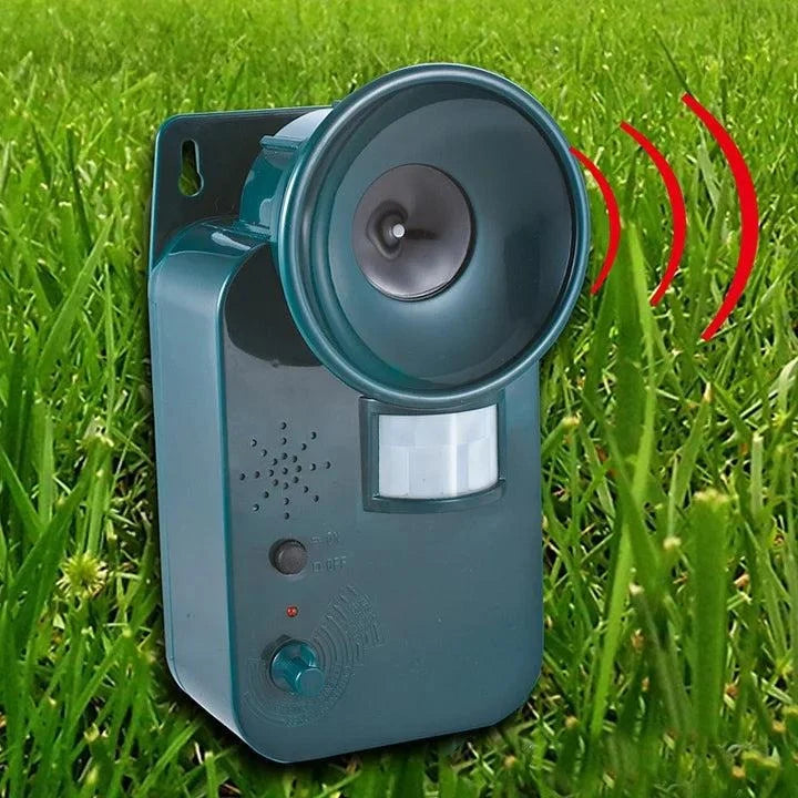 Outdoor Animal Repeller Ultrasonic Motion-Activated Adjustable Frequency