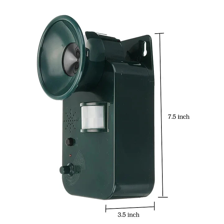 Outdoor Animal Repeller Ultrasonic Motion-Activated Adjustable Frequency