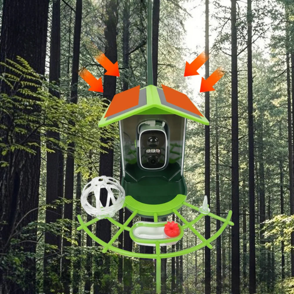 Outdoor Bird Feeder Camera 2K Video App Alerts