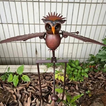 Outdoor Bird Figure Wind-Responsive Six-Point Stake
