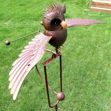 Outdoor Bird Figure Wind-Responsive Six-Point Stake