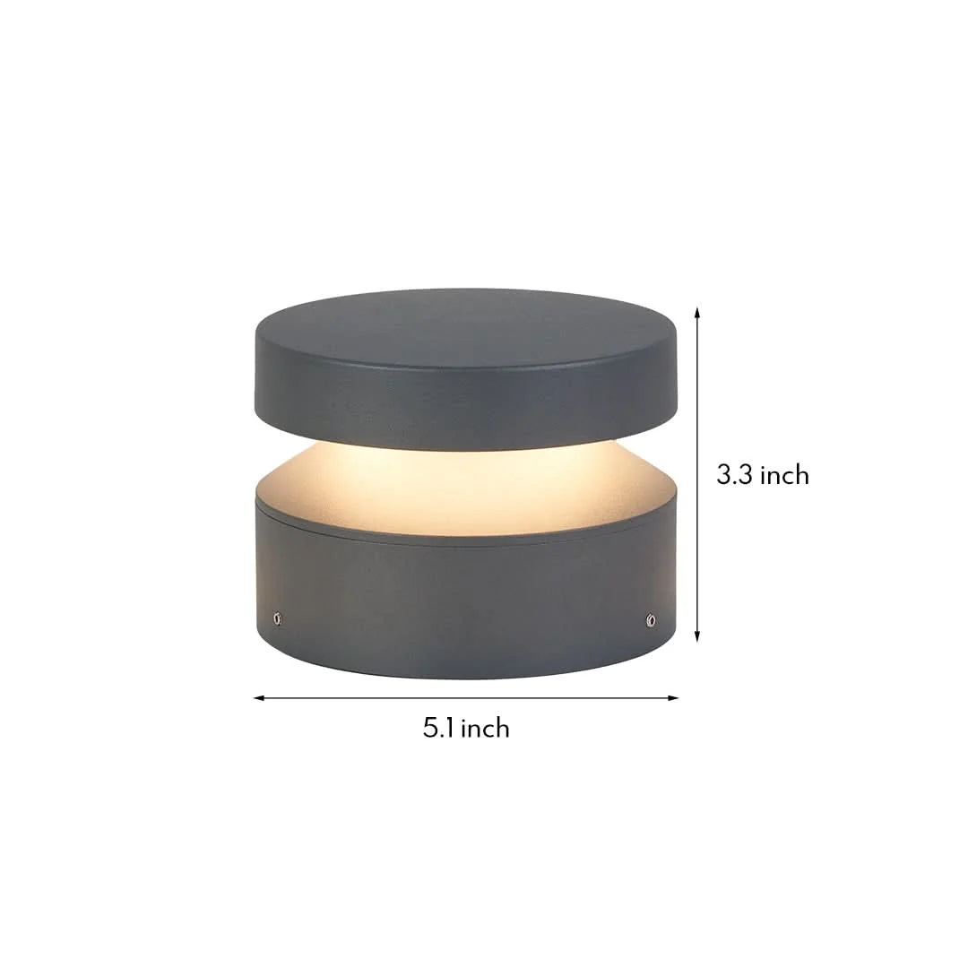 Outdoor Bollard Light Hardwired 110V LED Waterproof