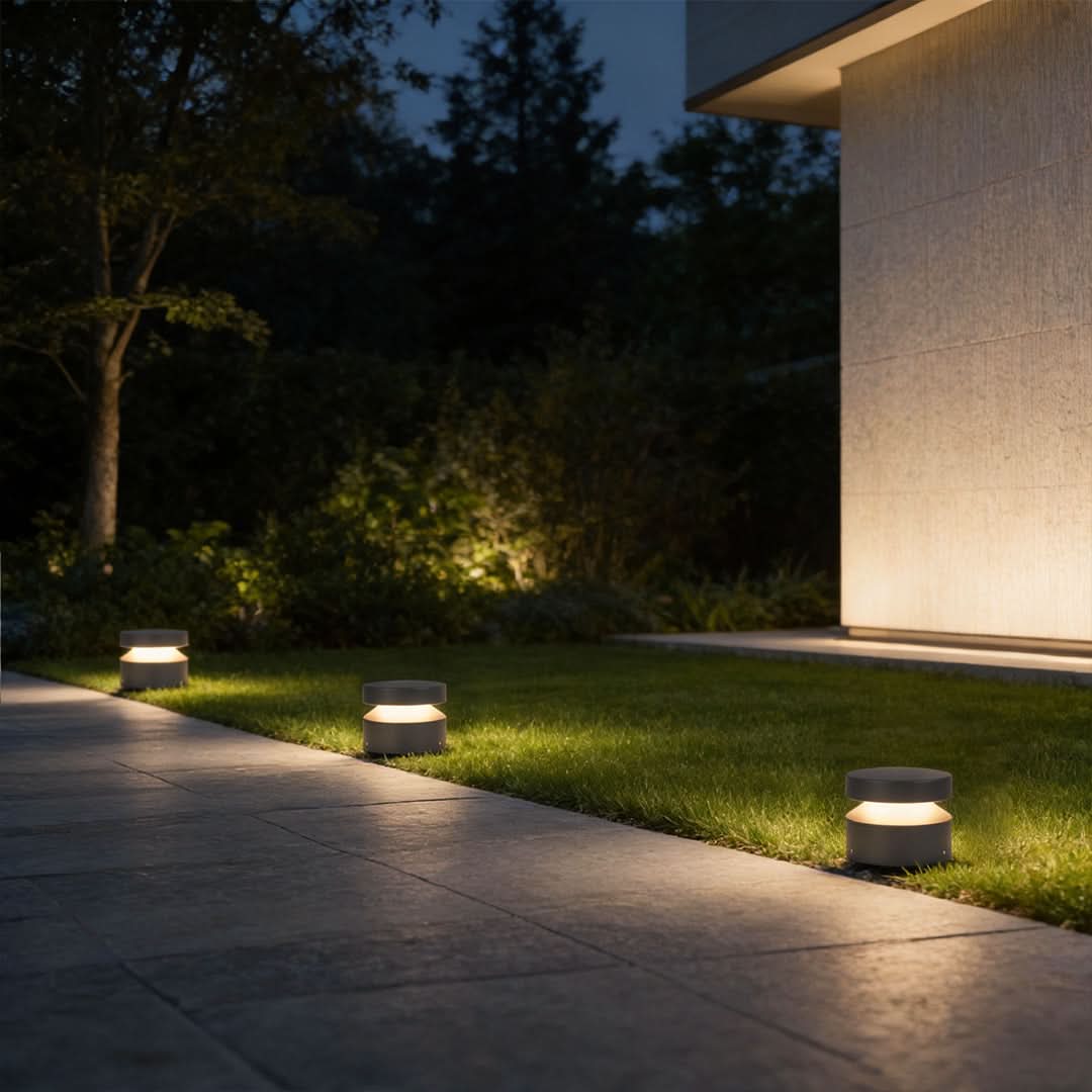 Outdoor Bollard Light Hardwired 110V LED Waterproof