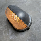 Outdoor Bulkhead Light Die-Cast Aluminum Ribbed Glass Diffuser