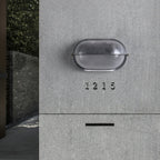 Outdoor Bulkhead Light Die-Cast Aluminum Ribbed Glass Diffuser