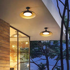 Outdoor Ceiling Light Carbonized Steel Semi-Flush IP65