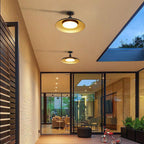 Outdoor Ceiling Light Carbonized Steel Semi-Flush IP65