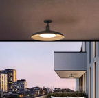 Outdoor Ceiling Light Carbonized Steel Semi-Flush IP65