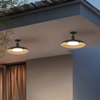 Outdoor Ceiling Light Carbonized Steel Semi-Flush IP65