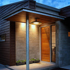 Outdoor Ceiling Light Carbonized Steel Semi-Flush IP65
