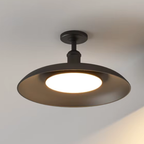 Outdoor Ceiling Light Carbonized Steel Semi-Flush IP65