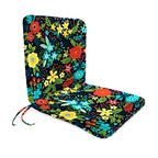 Outdoor Chair Cushion Knife Edge Fade-Resistant Polyester & Fabric Ties