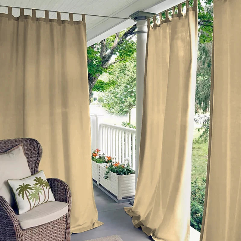 Outdoor Curtain Waterproof Blackout Tab-Top