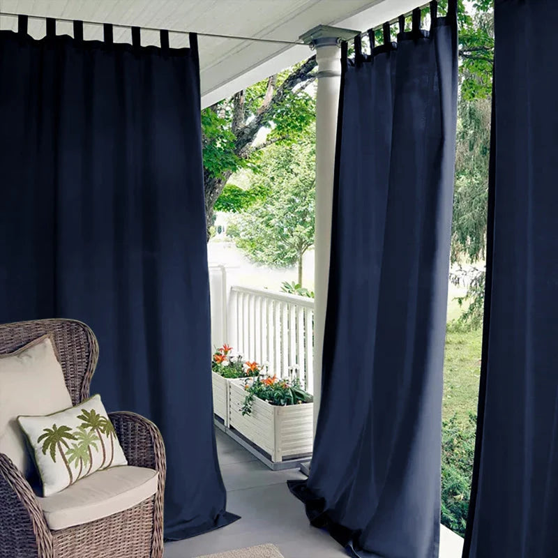 Outdoor Curtain Waterproof Blackout Tab-Top