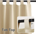 Outdoor Curtain Waterproof Blackout Tab-Top