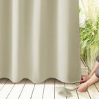 Outdoor Curtain Waterproof Grommet Top Weighted Hem