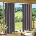 Outdoor Curtain Waterproof Grommet Top Weighted Hem