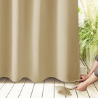 Outdoor Curtain Waterproof Grommet Top Weighted Hem