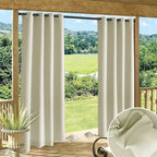 Outdoor Curtain Waterproof Grommet Top Weighted Hem